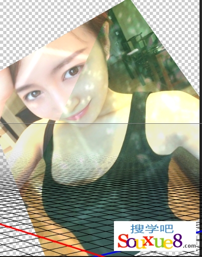 Photoshop CS6将3D美女对象制作真实的镜面反射效果实例教程