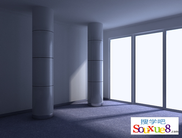 3DsMax2013中文版给室内装饰柱调制铝塑板材质效果实例3D教程