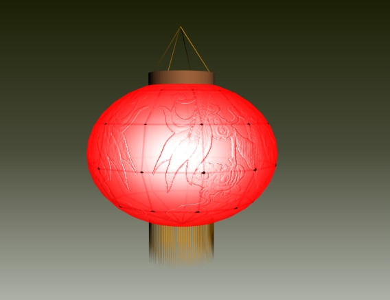 3DsMax2013利用衰减贴图调制发光灯笼材质实例详解3D教程