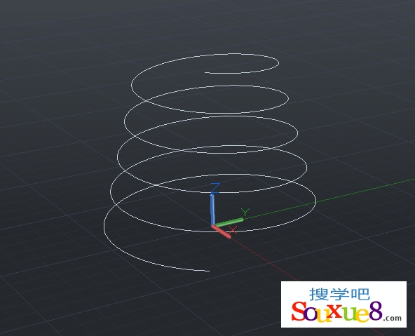 AutoCAD2015中文版使用螺旋（helix）命令绘制三维和二维螺旋基础入门教程