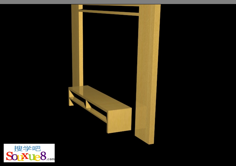 3DsMax2023中文版室内效果图-赋予电视柜和背景墙材质3D2023基础入门教程