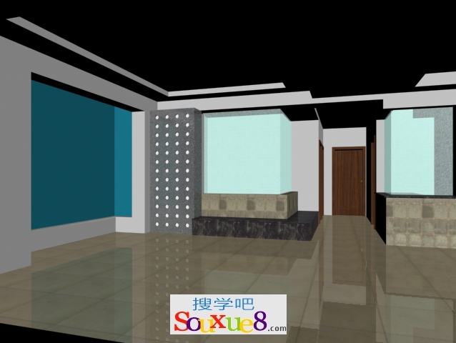 3DsMax2023中文版现代客厅效果图制作-冰花玻璃材质从入门到精通3D教程